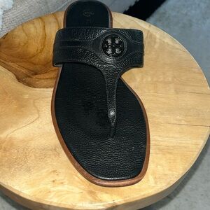 Tory Burch Black Leather Sandals